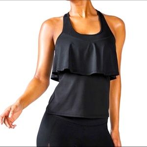Brand New w/Tags Fabletics Ashlynn Ruffled Tank Top Sz S